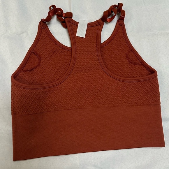 Balance Athletica Textured Burnt Orange Sports Bra - Picture 3 of 3
